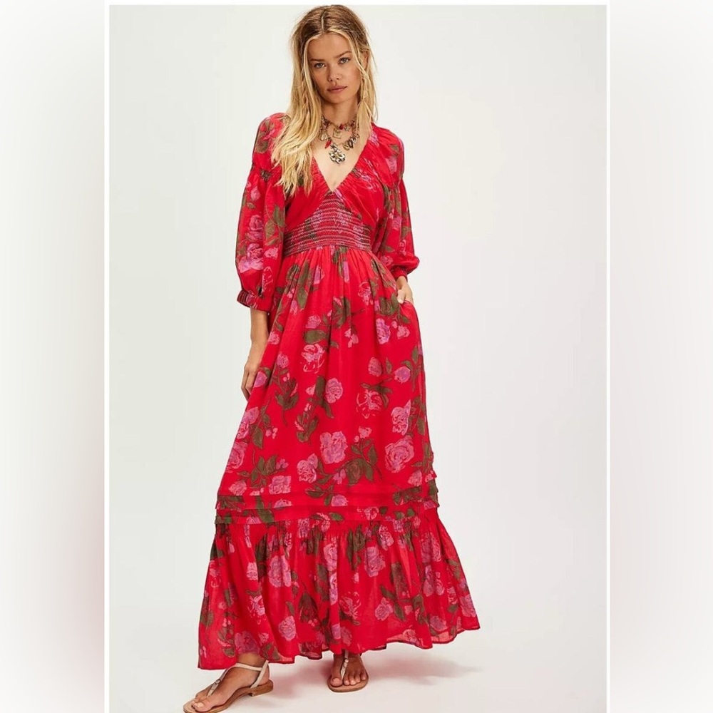 NWT Free People Golden Hour Maxi Dress